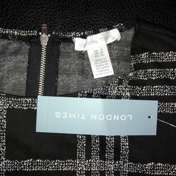 NWT London Times Plaid Dress - Picture 7 of 7